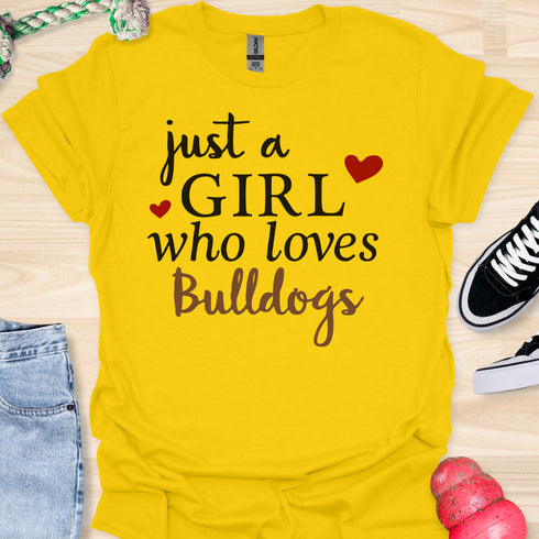 Just a girl who loves bulldogs - V4 - Elegant Lovely T-Shirt